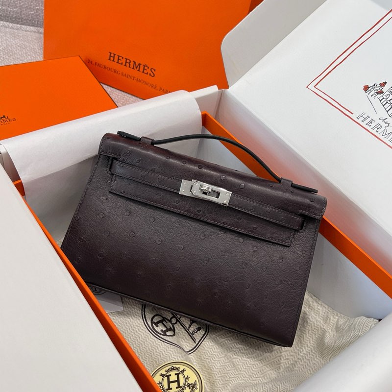 Hermes ostrich Graphite PHW
